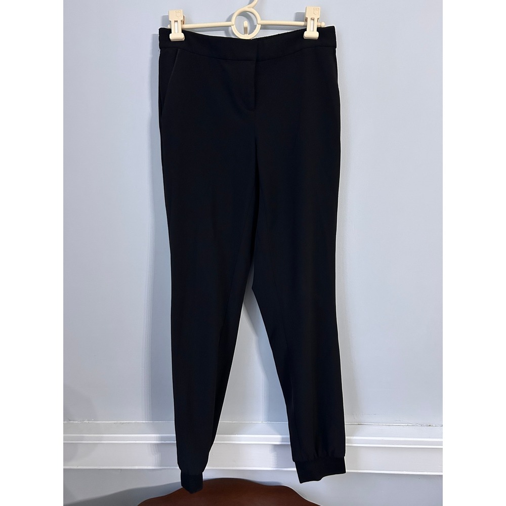 White House Black Market Black Taper Ankle Jogger Pants Size 2L Long